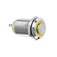 Metall-Drucktaster IP67 | Einbau-Ø 12mm | 12V...