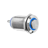 Metall-Drucktaster IP67 | Einbau-Ø 12mm | 12V...
