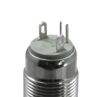 Metall-Druckschalter IP67 | Einbau-Ø 12mm | 12V LED-Ringbeleuchtung Weiß
