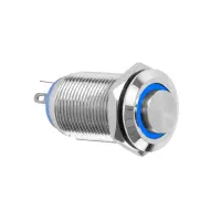 Metall-Druckschalter IP67 | Einbau-Ø 12mm | 12V...