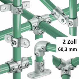 Rohrverbinder-Formteile f&uuml;r 2 Zoll Rohre mit 60,3mm...