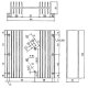 Kühlkörper mit Befestigungslaschen, 100x101x26mm, TO-3, Alu eloxiert