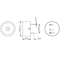 HITPOINT PK-27N35PQ Piezo-Signalgeber mit Elektronik,...