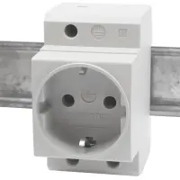 Hutschienen-Steckdose | 16A 250VAC Grau