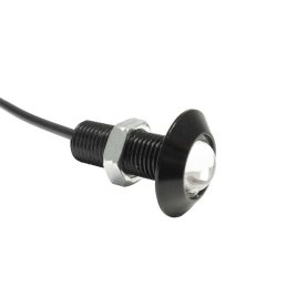 LED-Einbauleuchte, Alu schwarz, 22mm, 12V-, 1,2W, kaltweiß