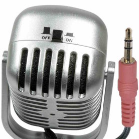 Retro Style Computer-Mikrofon mit 3,5mm Klinkenstecker