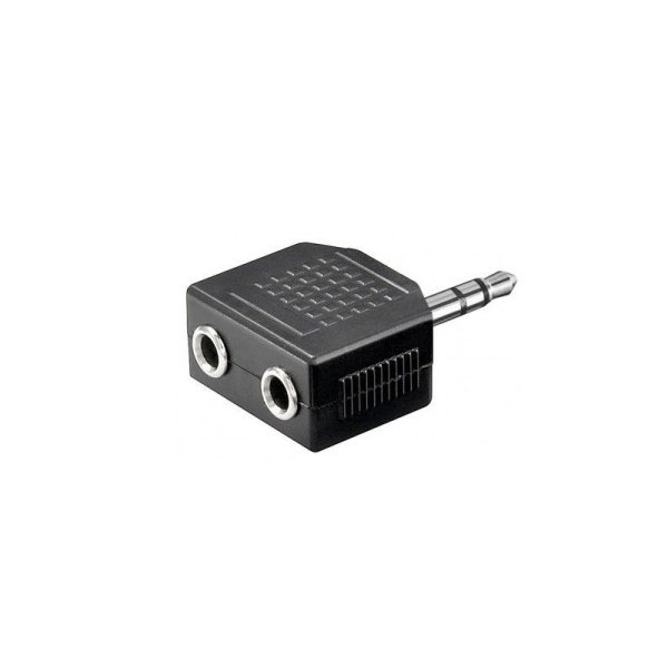 Audio-Adapter, 3,5mm Klinke, Stecker Stereo / 2x Kupplung Stereo, 10 Stück