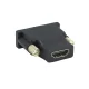 HDMI-Adapter, DVI Stecker 24+5 / HDMI-Kupplung 19-polig