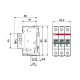 ABB S203-B16 Leitungsschutzschalter, 16A, 3-polig, B-Charakteristik, 3TE