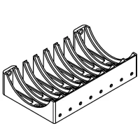 Spulenhalter für Litzen-/Drahtspulen 90x15mm, 8-fach