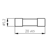 G-Feinsicherung 5x20mm 250V | Träge T0,032A | 10 Stück
