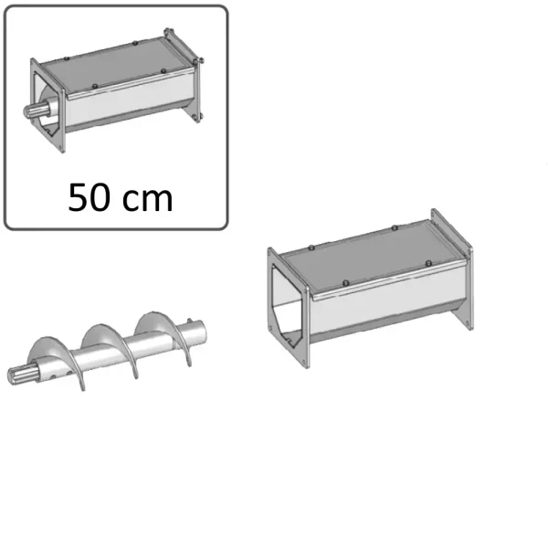 ETA Hackgutaustragung BG2, Trogschnecken-Verlängerung komplett, 50cm