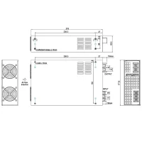 MeanWell CSP-3000-120 Schaltnetzteil, Hochvolt-DC-Ausgang, 3000W, 120V-, 25A