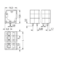 WAGO 739-162 Leiterplattenklemme CAGE CLAMP® | RM5,08 12-polig 2,5mm²