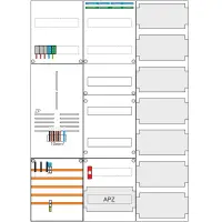 Zählerschrank-Set | 1x 3-Punkt Verteilerfeld APZ Mediafeld | FI 12xB16A SLS 35A ÜS