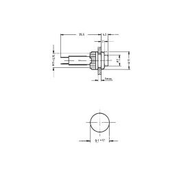 RAFI 1.10.107.011/0104 Einbau-Drucktaster, IP40, 9,1mm, 1S, schwarz, 5 Stück