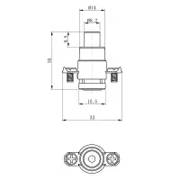 Thermoschutzschalter für Kabeltrommel | 56°C 16A 250VAC | Rot
