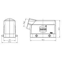 HARTING 09300161520 Han 16B Tüllengehäuse |...