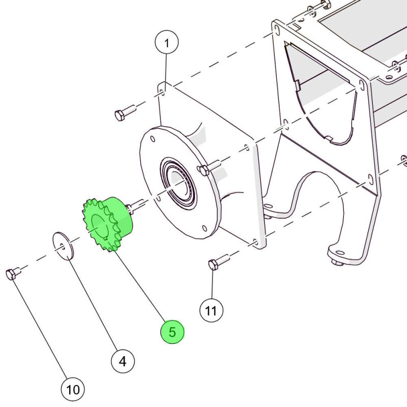 ETA 033-2102-00 Kettenrad T5/8x3/8", 18 Zähne | HACK 200 HACK VR