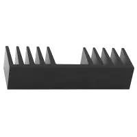 Fischer Elektronik SK7125SA Strang-Kühlkörper 120x37x25mm | Aluminium Schwarz