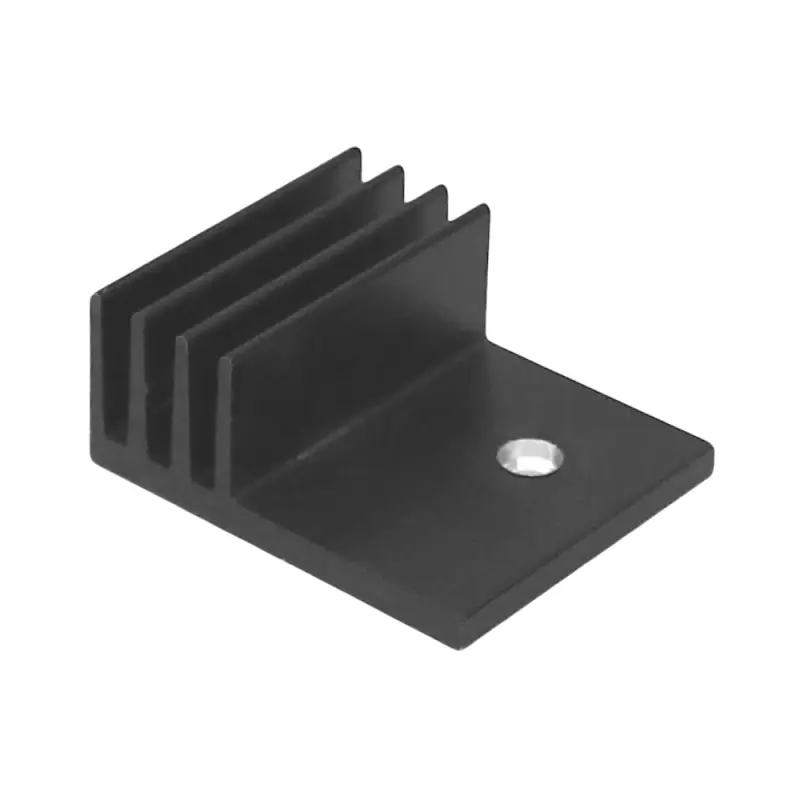 Strang-Kühlkörper, 30x25x12,5mm, Bohrung 2,7mm, Alu Schwarz eloxiert