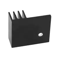 Strang-Kühlkörper, 30x25x12,5mm, Bohrung 2,7mm, Alu Schwarz eloxiert