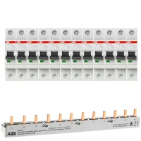 ABB-Set 12, 12x LS-Schalter S201-B16, 1x Phasenschiene...