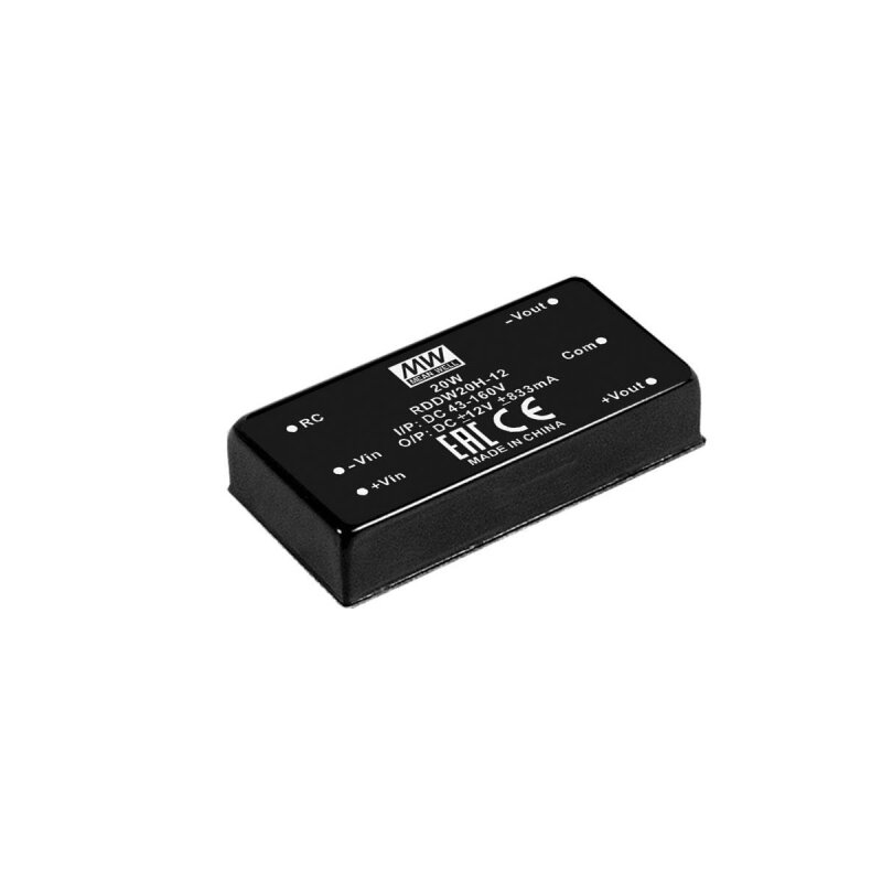 MEAN WELL RDDW20F-12 DC/DC Wandler THT | In 9-36V | Out ±12V ±0,84A 20W
