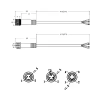Steckverbinder-Paare IP67 | M10 Verschraubung | 2/3/4-polig Länge 1/2m