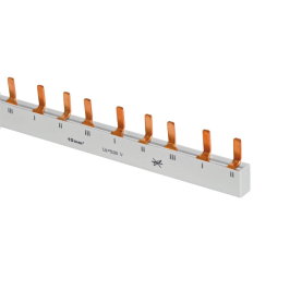Stift-Phasenschiene für 1x FI-Schalter, N links, 3-polig, 10mm², 4+8TE