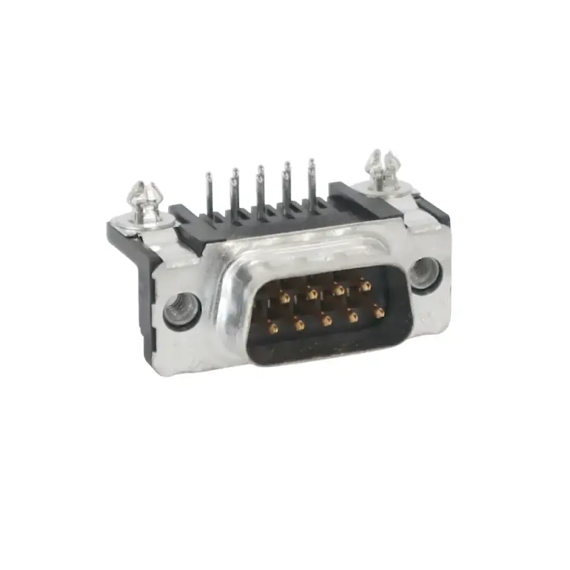 TE connectivity 747840-4 D-Sub Stiftleiste 9-polig | Printmontage 90°