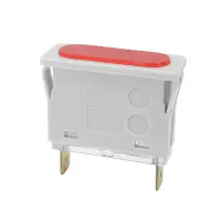 Signallampe 35x12mm 230VAC Rot | Neon 6,3mm Flachstecker...