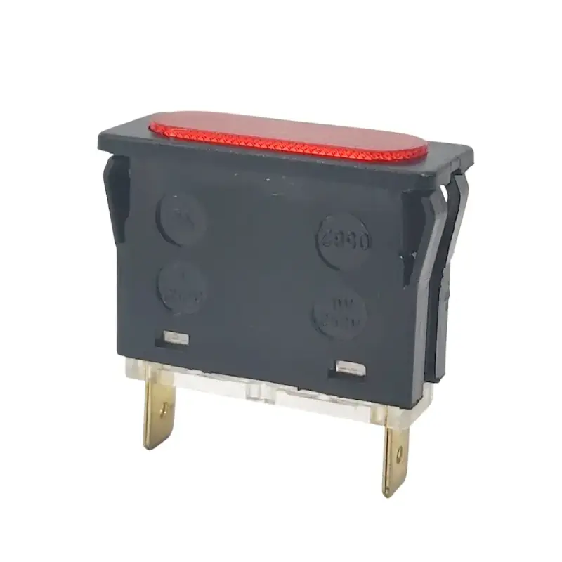 Signallampe 35x12mm 230VAC Rot | Neon 6,3mm Flachstecker
