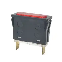 Signallampe 35x12mm 230VAC Rot | Neon 6,3mm Flachstecker
