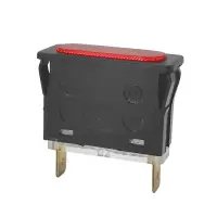Signallampe 35x12mm 230VAC Rot | Neon 6,3mm Flachstecker