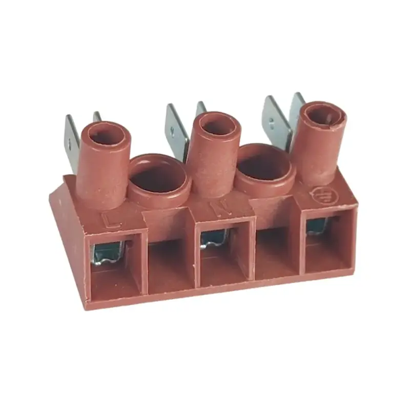 Netzanschlussklemme 3-polig – ø2,5 Mm² / F6,3, 25 A, 450 V, 150 °C, Für Cookmax 743001