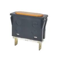 Signallampe 35x12mm 230VAC Orange | Neon 6,3mm Flachstecker