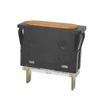 Signallampe 35x12mm 230VAC Orange | Neon 6,3mm Flachstecker