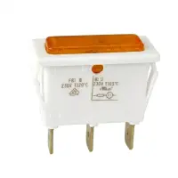 SIGNAL-LUX F81 Signallampe 30x11mm 230VAC Orange |  Neon 6,3mm Flachstecker