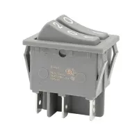 SIGNAL-LUX 83 Dual-Wippschalter 30x22mm | 2/0/1 + 0/I | 16A 250VAC Grau