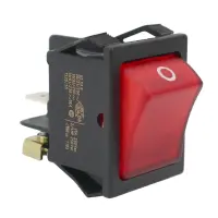 Kontroll-Wippschalter 30x22mm | 2-polig EIN/AUS 20A 250VAC | Rot Steck/Schraub