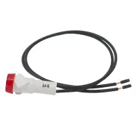 SIGNAL-LUX 41 Signallampe mit Anschlusslitzen | Einbau-Ø 12mm | 250V Neon Rot