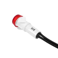 SIGNAL-LUX 41 Signallampe mit Anschlusslitzen | Einbau-Ø 12mm | 250V Neon Rot