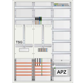 Komplett-Zählerschrank, 3-Punkt, TSG, Verteilerfeld/APZ, SLS 63A
