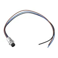 BINDER Serie 718 Flanschstecker mit 20cm Kabel, 3-polig,...