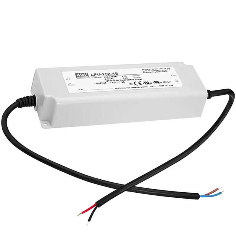 MEAN WELL LPV-150 Netzteil-Serie mit 32cm Anschlusslitzen, IP67 | 150W