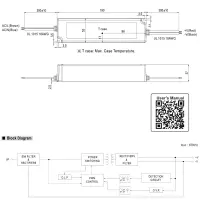 MEAN WELL Serie LPC-100-xx Konstantstrom LED-Treiber, IP67 | 100W