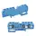 WAGO 282-684 Durchgangs-Reihenklemme 3-Leiter | 6mm², CAGE CLAMP, 41A, Blau