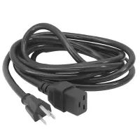 US Kaltgerätekabel 2,5m Schwarz | NEMA 5-15P Stecker...