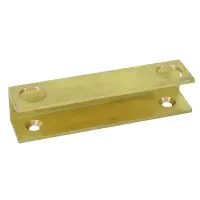 U-Profil 90x20x20mm Messing massiv | Bohrungen 2x 13mm...
